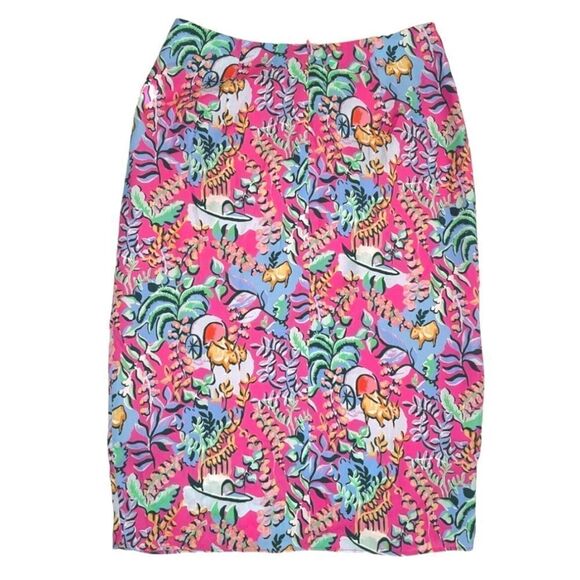 J. McLaughlin Blakely Floral Pencil Skirt in Rose Freshfield, Size 8 - Picture 6 of 15